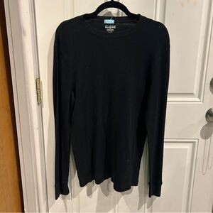 Old Navy Men's Black Crewneck Thermal Shirt
